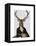 Deer in Chair-Fab Funky-Framed Stretched Canvas