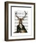 Deer in Chair-Fab Funky-Framed Art Print