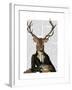 Deer in Chair-Fab Funky-Framed Art Print