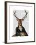 Deer in Chair-Fab Funky-Framed Art Print