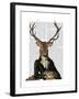 Deer in Chair-Fab Funky-Framed Art Print