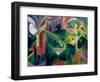 Deer in Cloister Garden, 1912-Franz Marc-Framed Giclee Print