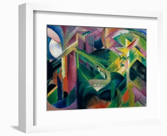 Deer in Cloister Garden, 1912-Franz Marc-Framed Giclee Print