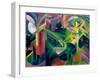 Deer in Cloister Garden-Franz Marc-Framed Giclee Print