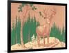 Deer in Forest-null-Framed Art Print