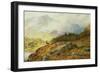 Deer in Highland Landscape by Charles Stuart-Charles Stuart-Framed Giclee Print