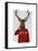 Deer in Ski Sweater-Fab Funky-Framed Stretched Canvas