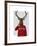 Deer in Ski Sweater-Fab Funky-Framed Art Print