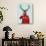 Deer in Ski Sweater-Fab Funky-Premium Giclee Print displayed on a wall