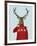 Deer in Ski Sweater-Fab Funky-Framed Art Print