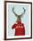 Deer in Ski Sweater-Fab Funky-Framed Art Print