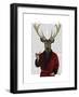 Deer in Smoking Jacket-Fab Funky-Framed Art Print