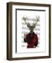 Deer in Smoking Jacket-Fab Funky-Framed Art Print