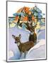 "Deer in Snow,"February 7, 1931-Paul Bransom-Mounted Giclee Print