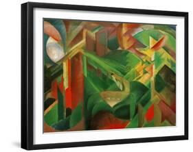 Deer in the Convent Garden-Franz Marc-Framed Giclee Print