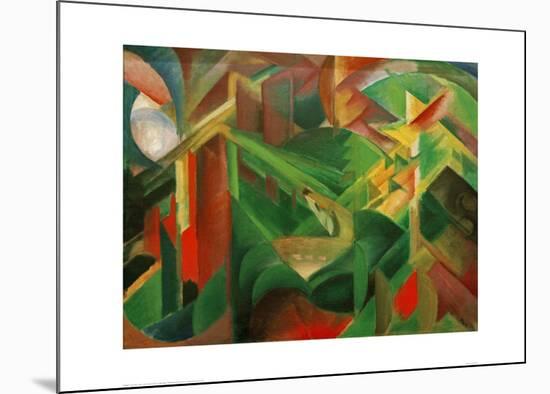 Deer in the Convent Garden-Franz Marc-Mounted Giclee Print