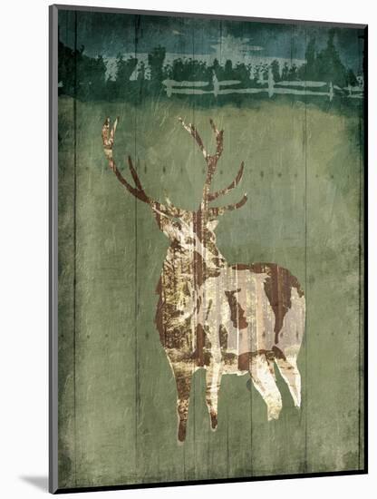 Deer In The Field-OnRei-Mounted Art Print