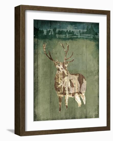 Deer In The Field-OnRei-Framed Art Print