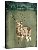 Deer In The Field-OnRei-Stretched Canvas