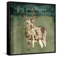 Deer In The Field-OnRei-Framed Stretched Canvas