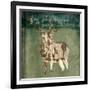 Deer In The Field-OnRei-Framed Art Print