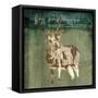 Deer In The Field-OnRei-Framed Stretched Canvas