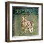 Deer In The Field-OnRei-Framed Art Print