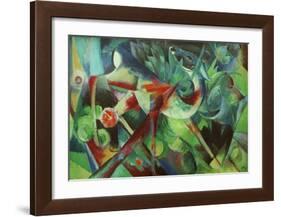 Deer in the Flower Garden-Franz Marc-Framed Giclee Print