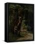 Deer in the Forest, 1868-Gustave Courbet-Framed Stretched Canvas