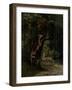 Deer in the Forest, 1868-Gustave Courbet-Framed Giclee Print