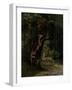 Deer in the Forest, 1868-Gustave Courbet-Framed Giclee Print