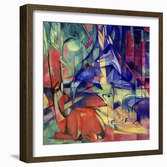 Deer in the Forest II, 1914-Franz Marc-Framed Giclee Print