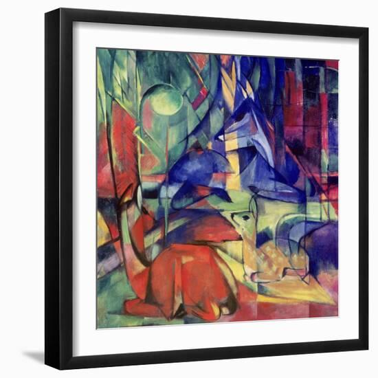 Deer in the Forest II, 1914-Franz Marc-Framed Giclee Print