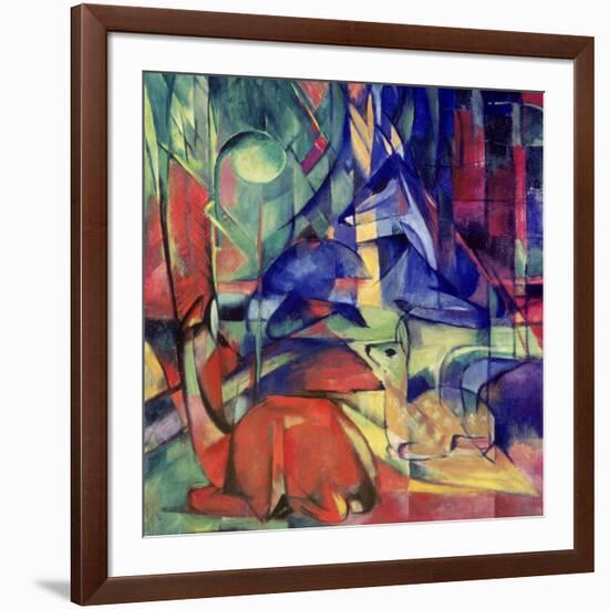 Deer in the Forest II, 1914-Franz Marc-Framed Giclee Print