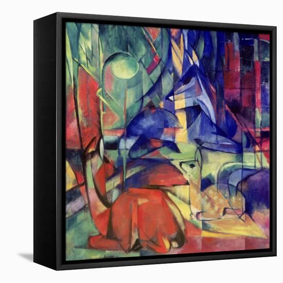 Deer in the Forest II, 1914-Franz Marc-Framed Stretched Canvas