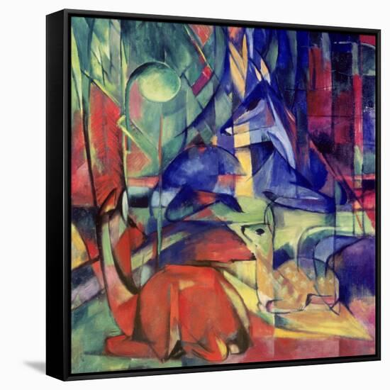 Deer in the Forest II, 1914-Franz Marc-Framed Stretched Canvas