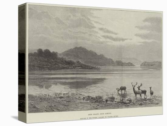 Deer Island, Loch Lomond, Picture in the Dudley Gallery-Walter Severn-Stretched Canvas