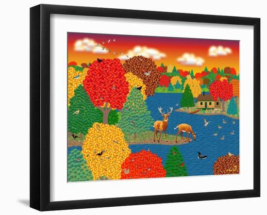 Deer Lake-Mark Frost-Framed Giclee Print