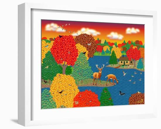 Deer Lake-Mark Frost-Framed Giclee Print