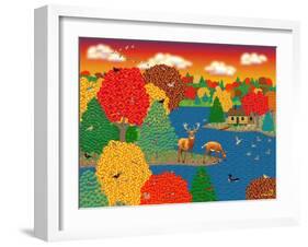 Deer Lake-Mark Frost-Framed Giclee Print