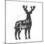 Deer Lettering Poster-zapolzun-Mounted Premium Giclee Print