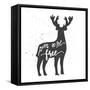 Deer Lettering Poster-zapolzun-Framed Stretched Canvas