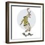 Deer Man on Skateboard-Olga_Angelloz-Framed Art Print