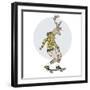 Deer Man on Skateboard-Olga_Angelloz-Framed Art Print