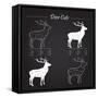 Deer Meat Cut Scheme-ONiONAstudio-Framed Stretched Canvas