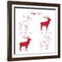 Deer Meat Cut Scheme-ONiONAstudio-Framed Art Print