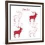 Deer Meat Cut Scheme-ONiONAstudio-Framed Art Print