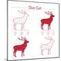 Deer Meat Cut Scheme-ONiONAstudio-Mounted Art Print