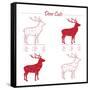 Deer Meat Cut Scheme-ONiONAstudio-Framed Stretched Canvas