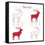 Deer Meat Cut Scheme-ONiONAstudio-Framed Stretched Canvas